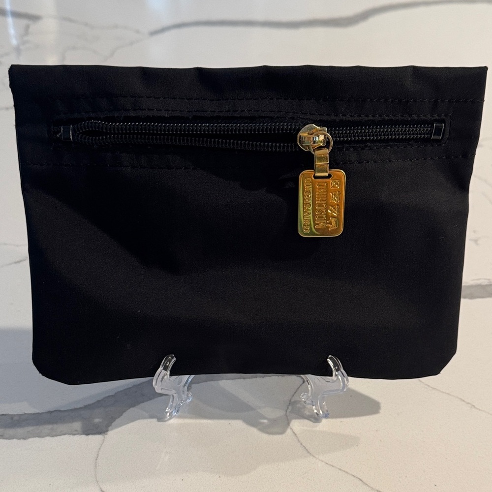 Authentic MOSCHINO pouch/wallet/coin purse with gold hardware
